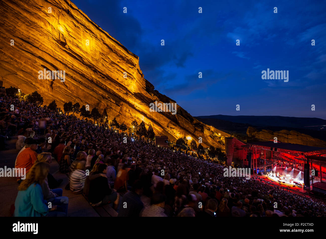 Concert Red Rocks Amphitheatre Morrison Near Denver Colorado Usa Stock Photo Alamy
