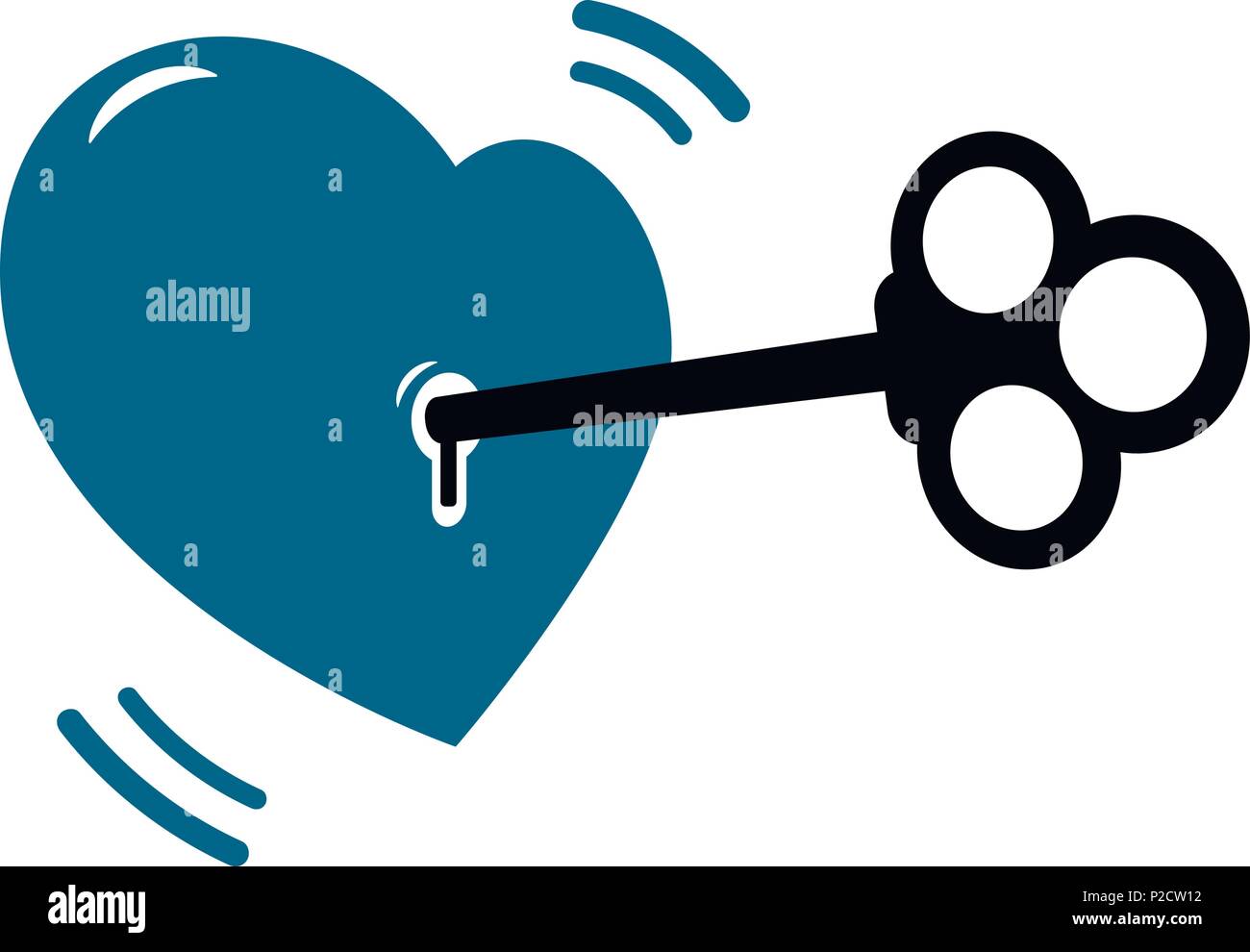 Valentines day heart lock Stock Vector Images - Alamy