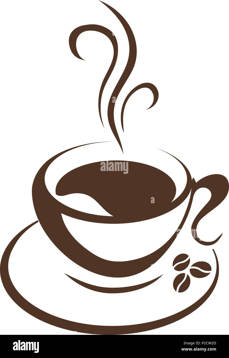 hot coffee cup vector on a white background Stock Vector Image & Art - Alamy
