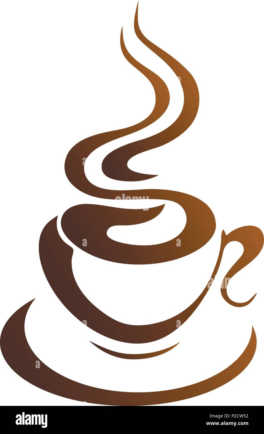 hot coffee cup vector on a white background Stock Vector Image & Art ...