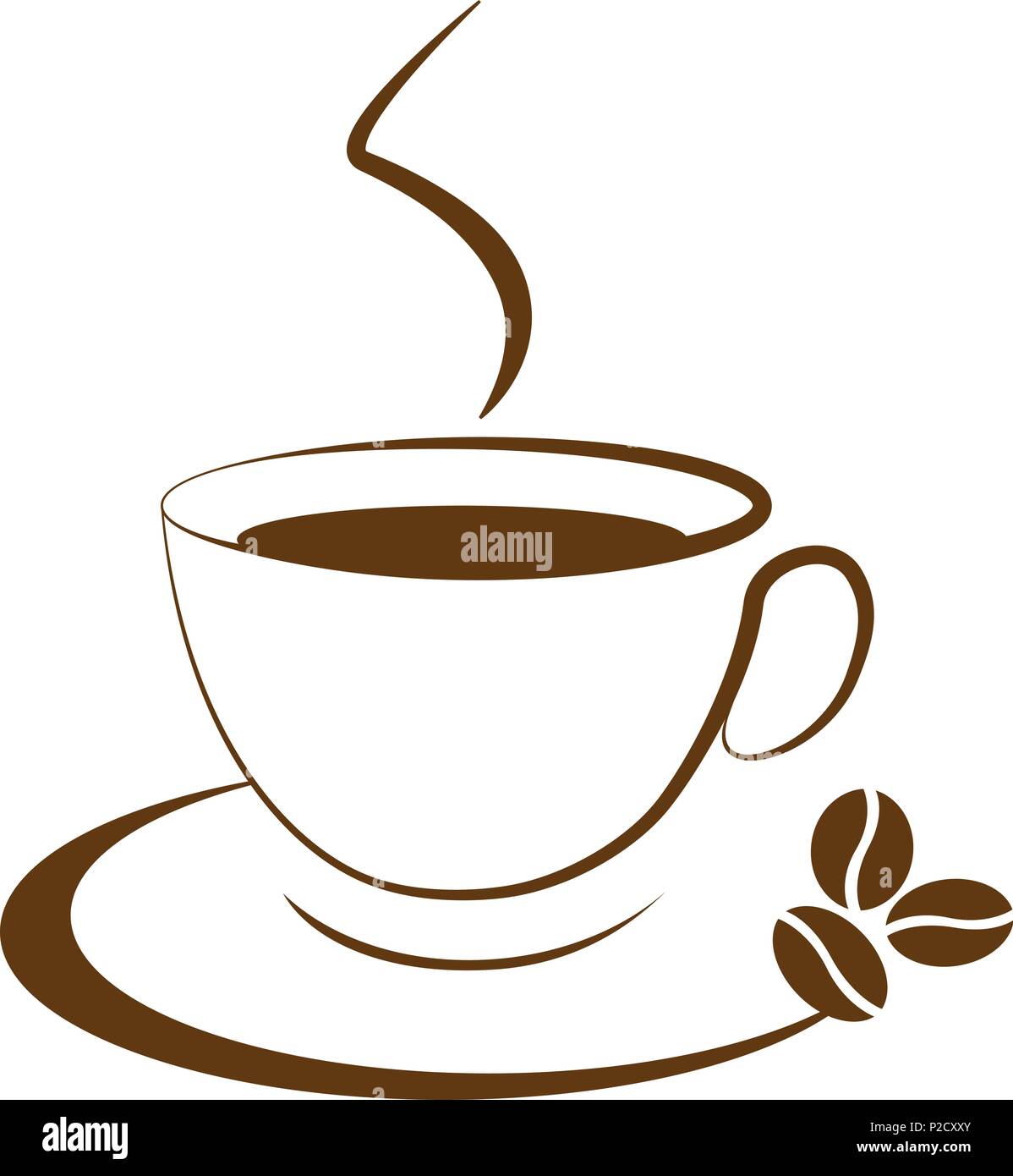 hot coffee cup icon on a white background Stock Vector Image & Art - Alamy