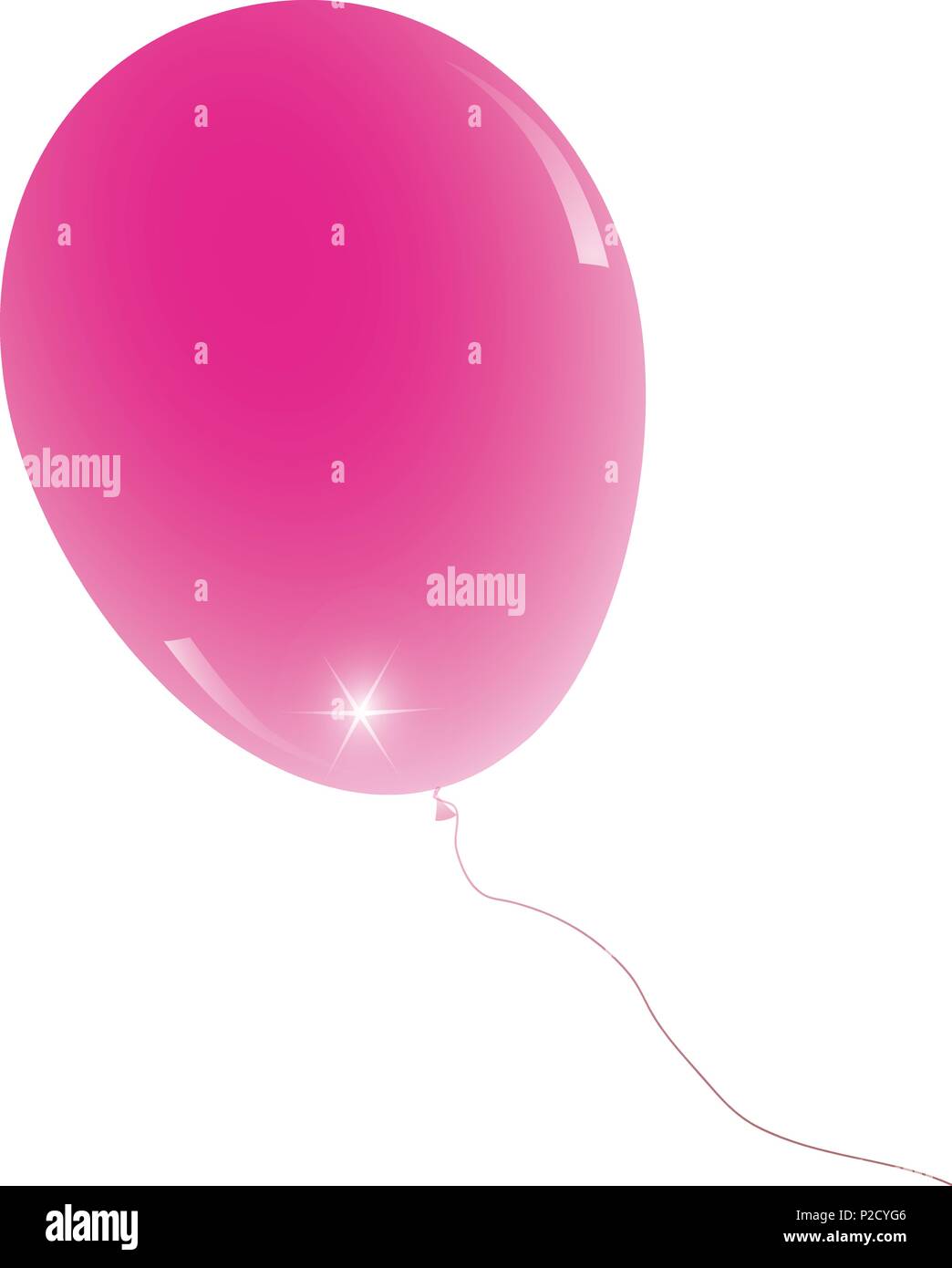 Pink glossy balloon on white background Stock Vector Image & Art - Alamy