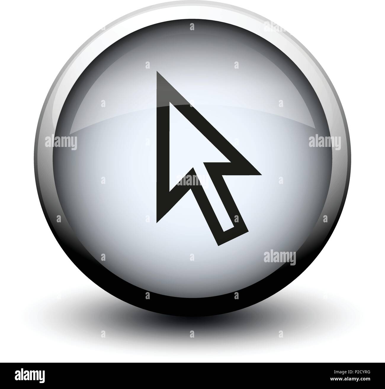 Kursor 2d Button cursor black 2d Stock Vector Images - Alamy