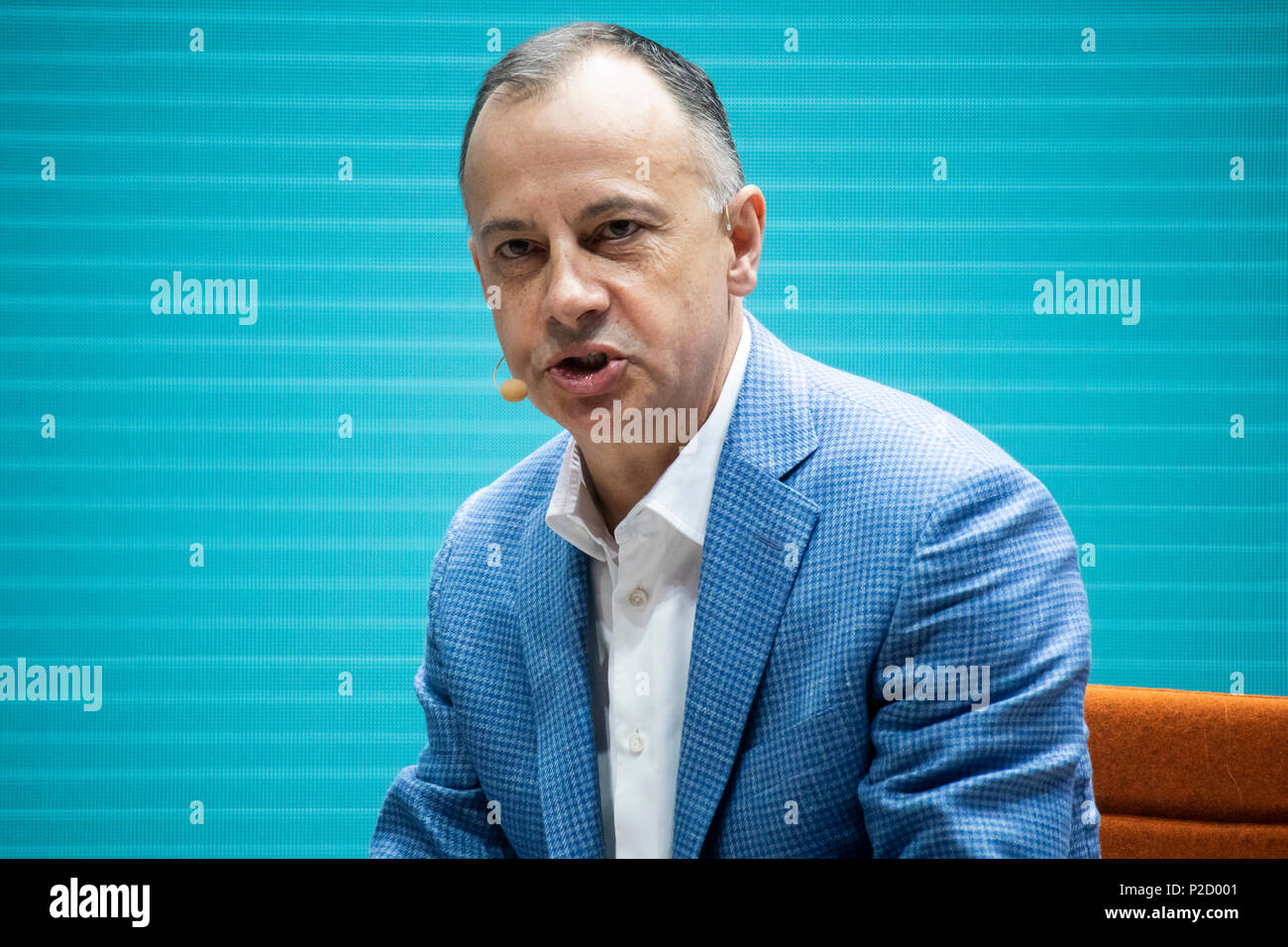 Hannover Germany 12th June 2018 Dr Martin Hofmann Chief Information Officer Cio Volkswagen Group Speaks About Future Mobility At Cebit 2018 International Computer Expo And Europe S Business Festival For Innovation And Digitization