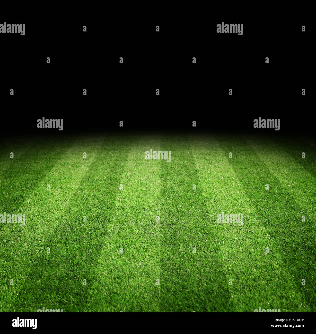 Empty soccer field at night Stock Photo - Alamy
