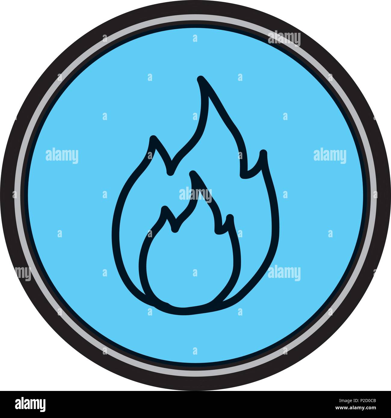 color hot burn flame fire emblem Stock Vector Image & Art - Alamy