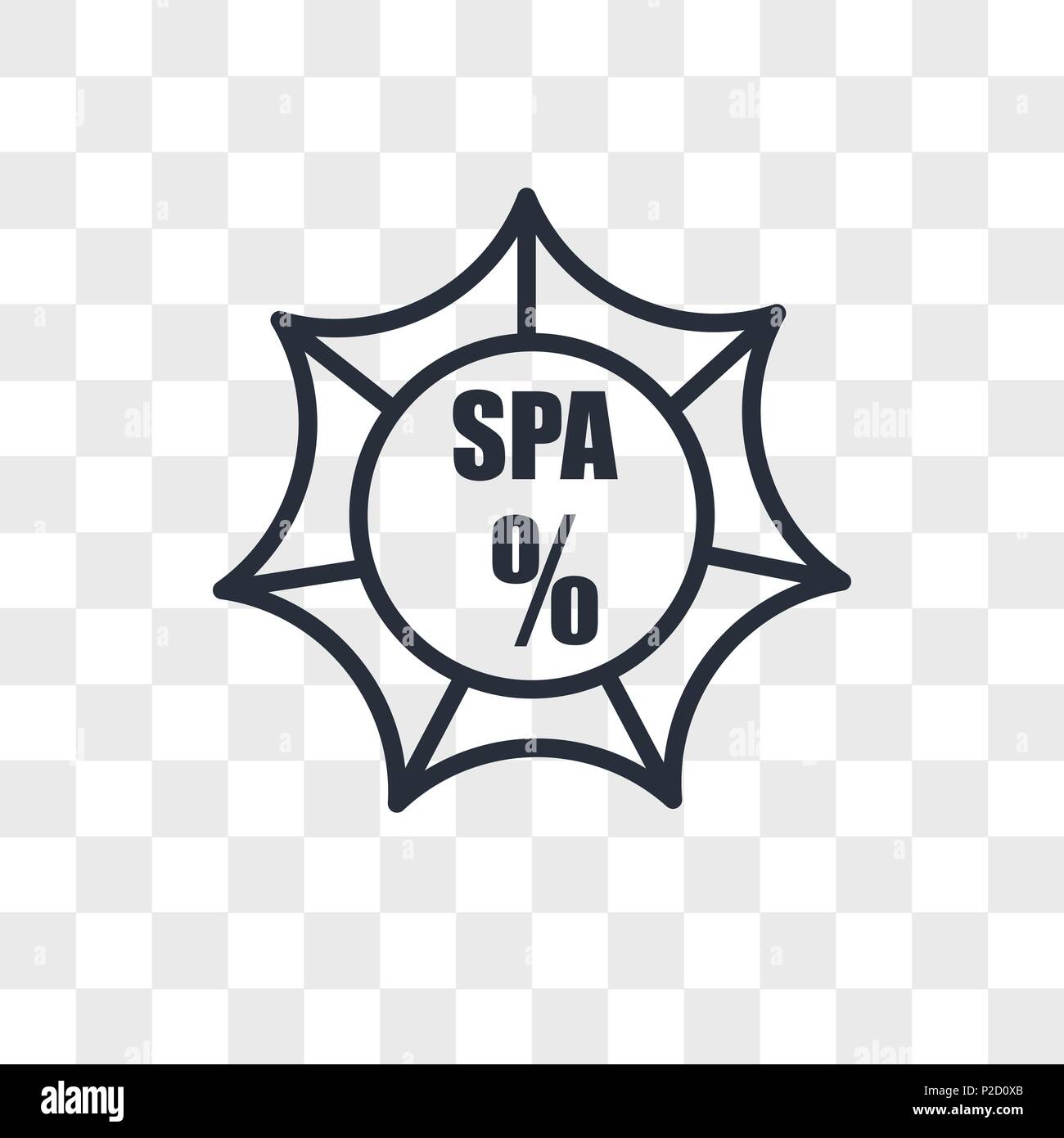 Spa discount vector icon isolated on transparent background, Spa