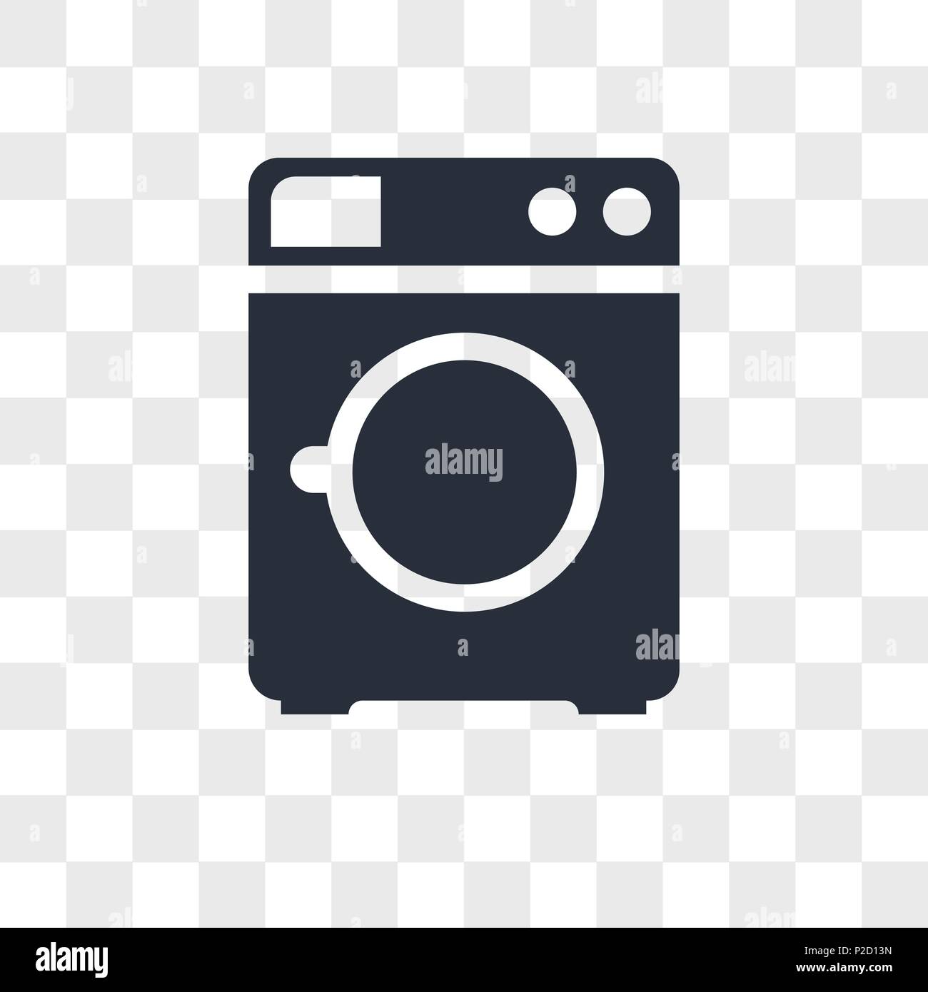 Washing machine vector icon isolated on transparent background, Washing machine logo concept Stock Vector