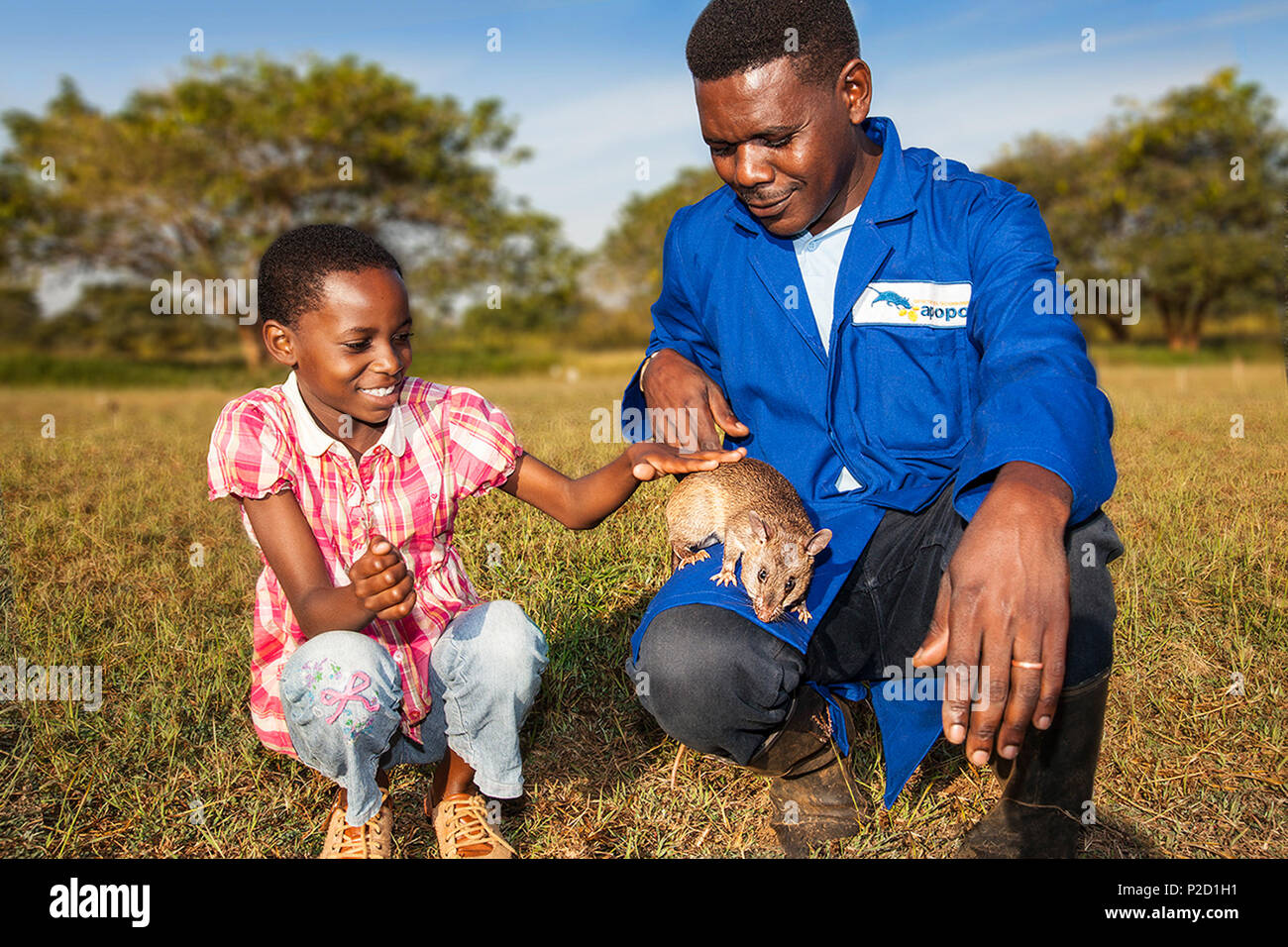 . English: Fathers Day Visit . 12 June 2015. APOPO 19 Fathers Day Visit Stock Photo