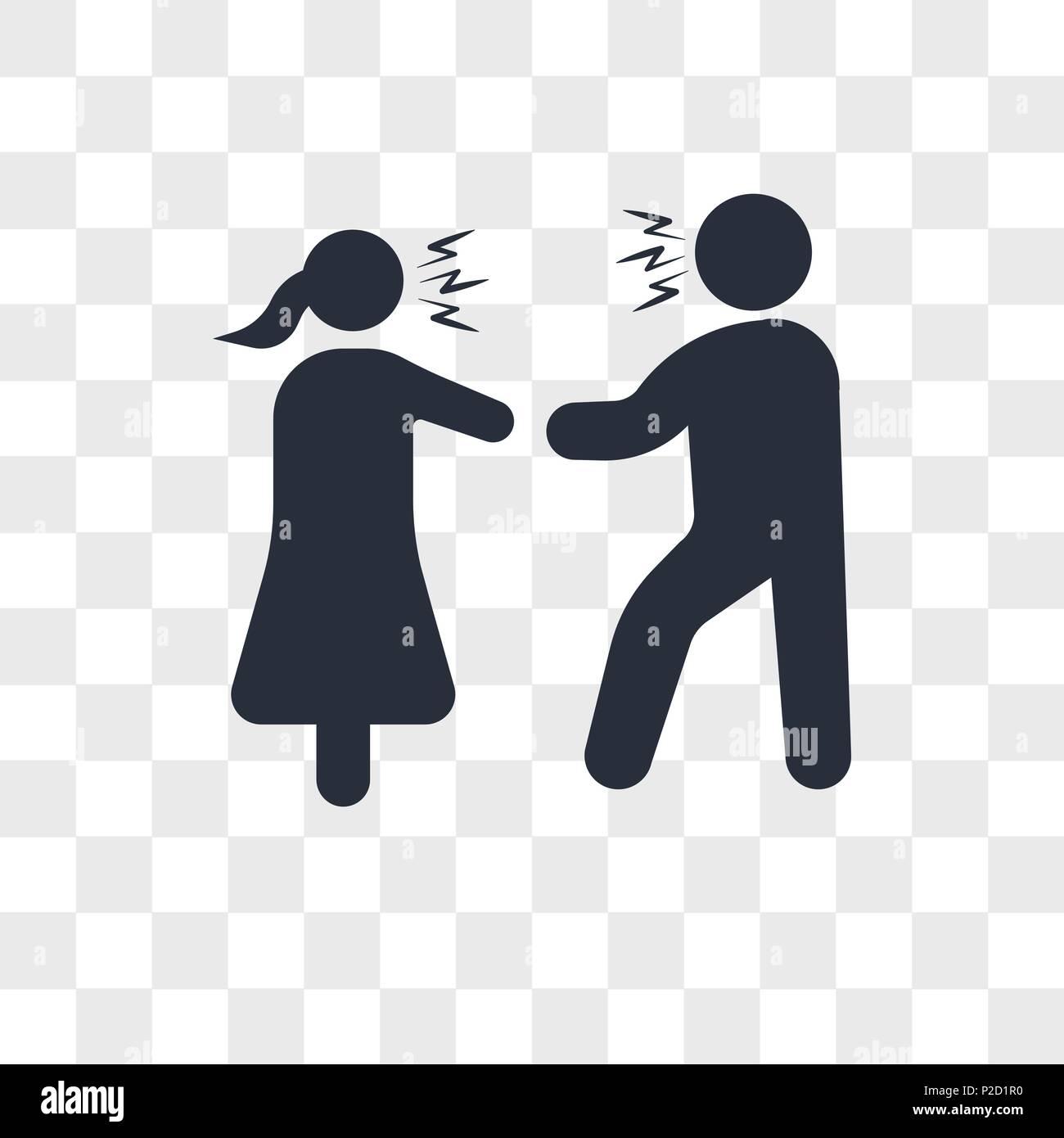 Couple Arguing vector icon isolated on transparent background, Couple ...