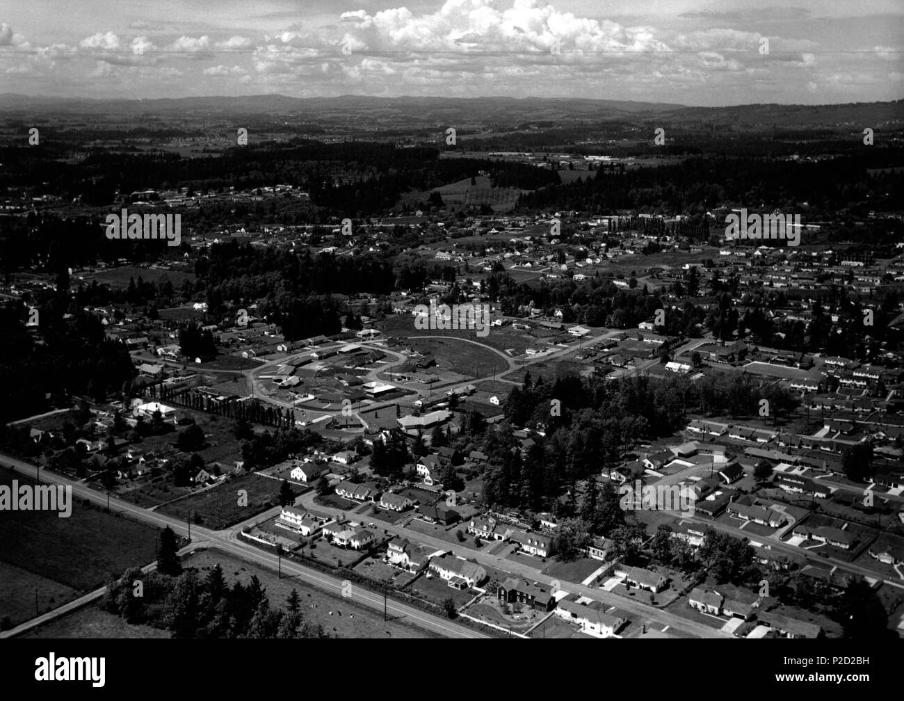 . English Looking northwest from Fred Meyer Raleigh Hills. Historical