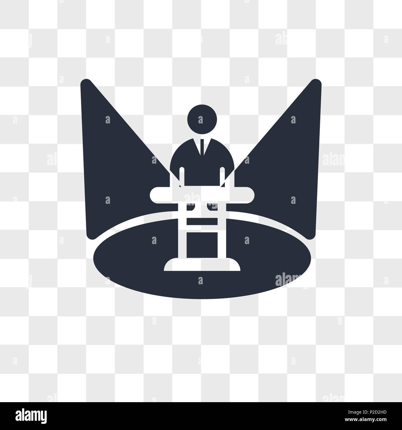 Show presenter vector icon isolated on transparent background, Show presenter logo concept Stock Vector