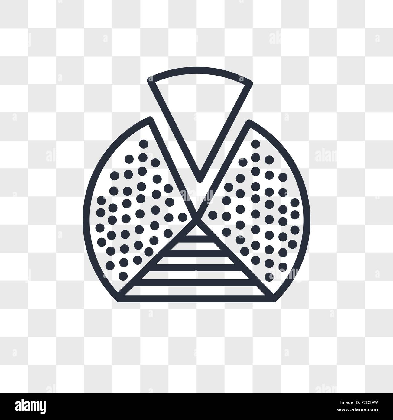 Pie chart vector icon isolated on transparent background, Pie chart ...