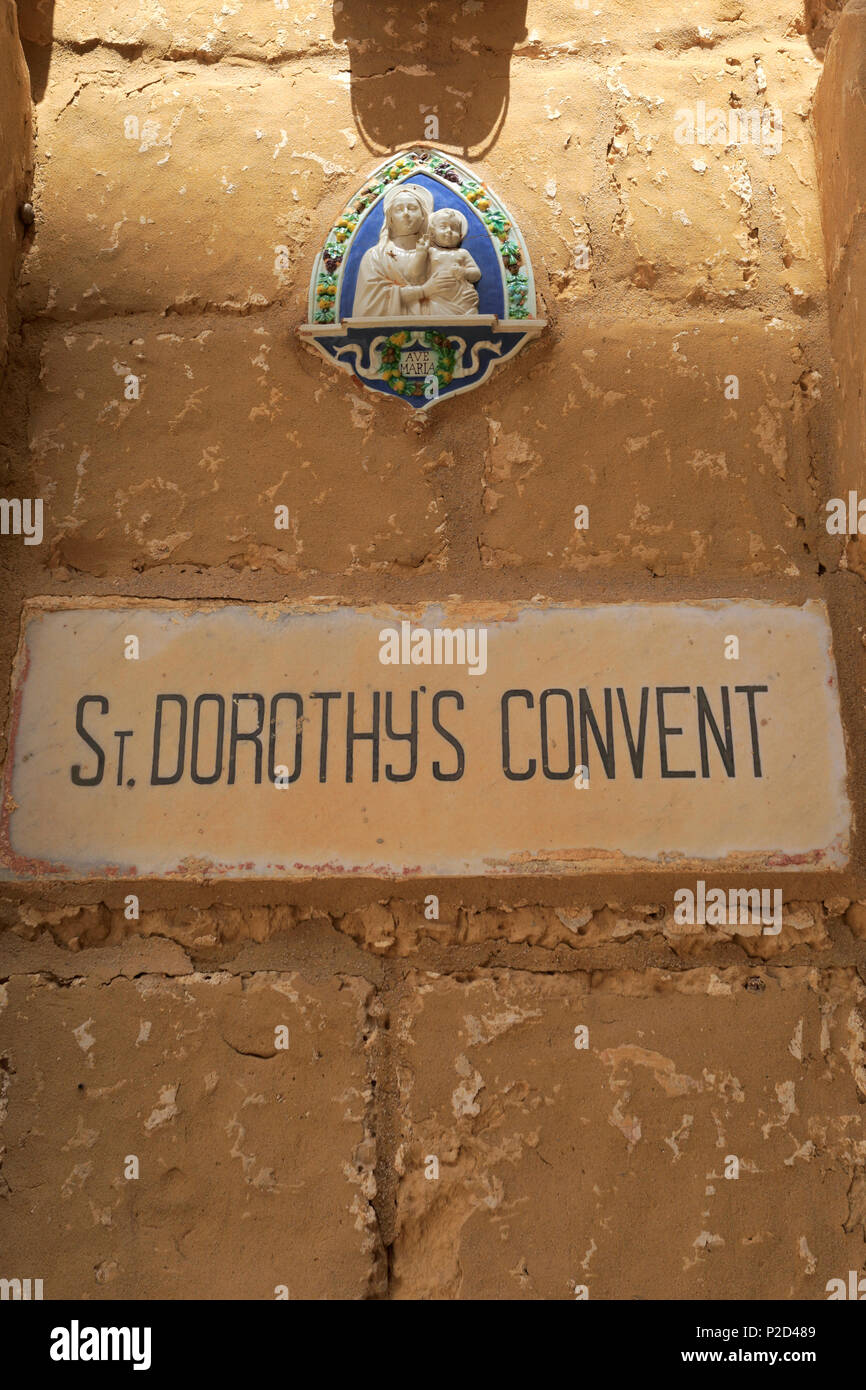 St Dorothys Convent in the Silent city of Mdina, Malta Stock Photo Alamy