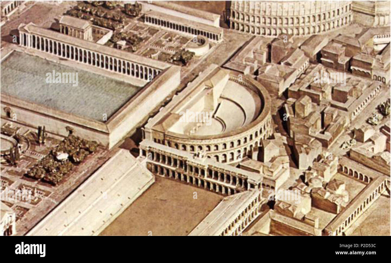 11 Campus Martius - Odeum of Domitian Stock Photo