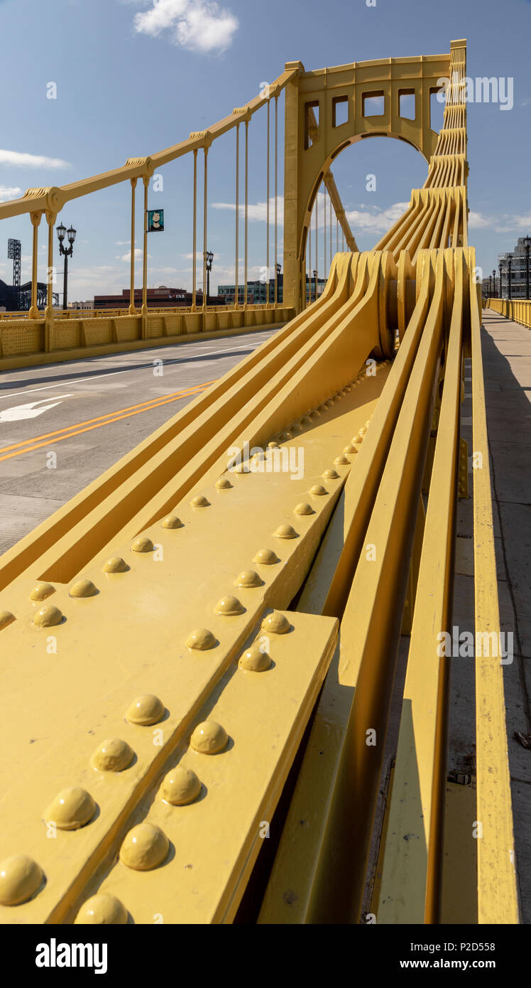 Andy Warhol (7th Street) Bridge over Allegheny River, Pittsburgh, PA Stock Photo