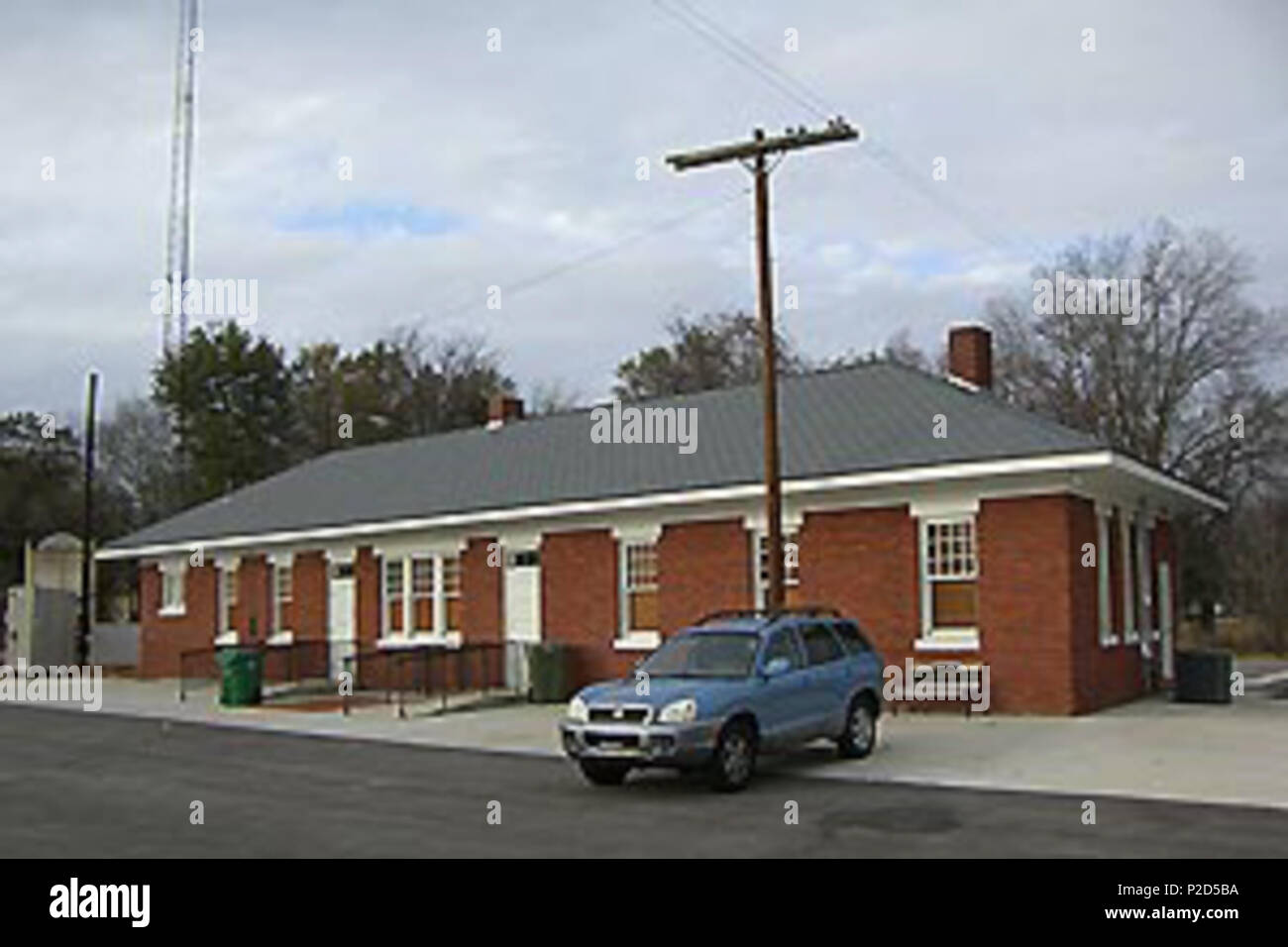 . English The Amtrak station in Denmark, South Carolina. 27 December
