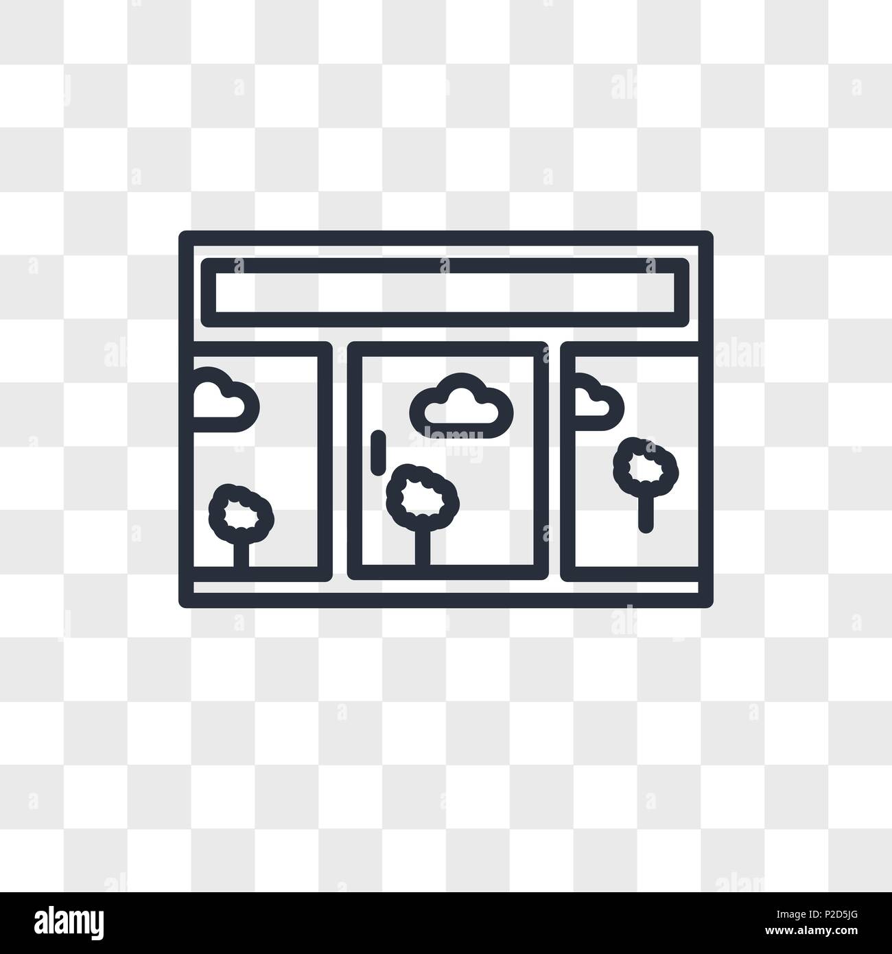 Window vector icon isolated on transparent background, Window logo concept Stock Vector