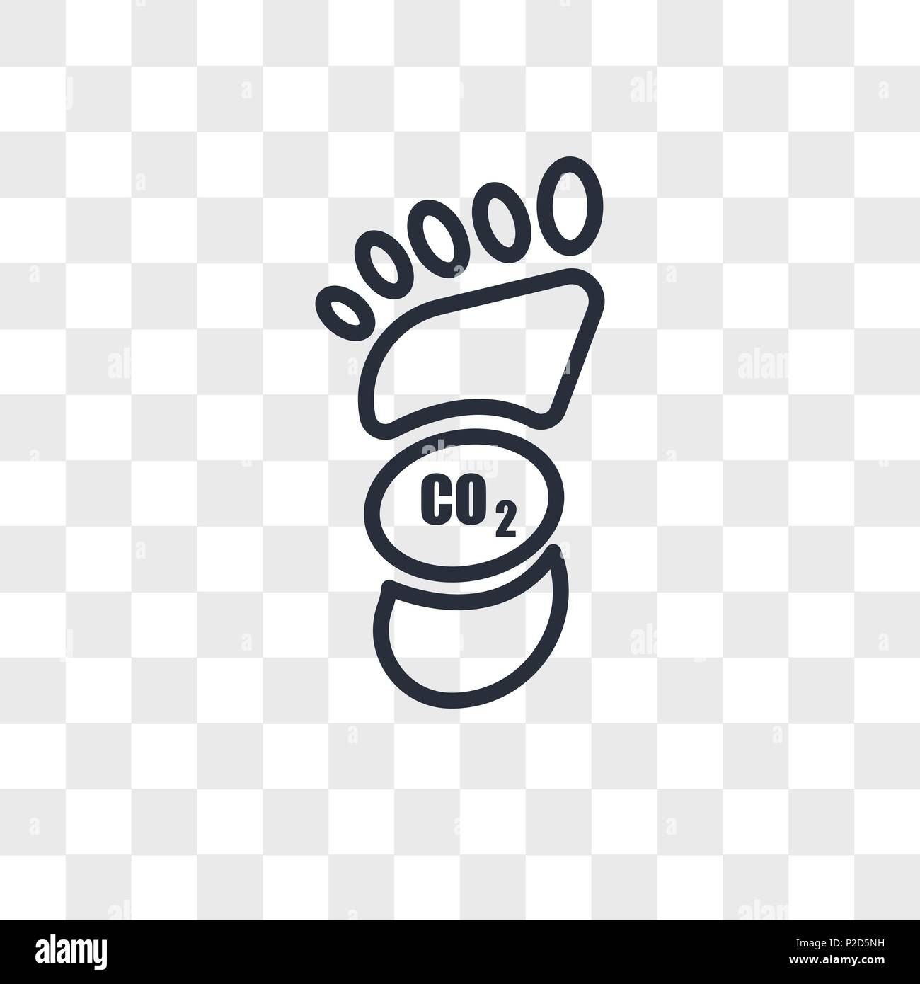 Carbon Footprint Vector Icon Isolated On Transparent Background