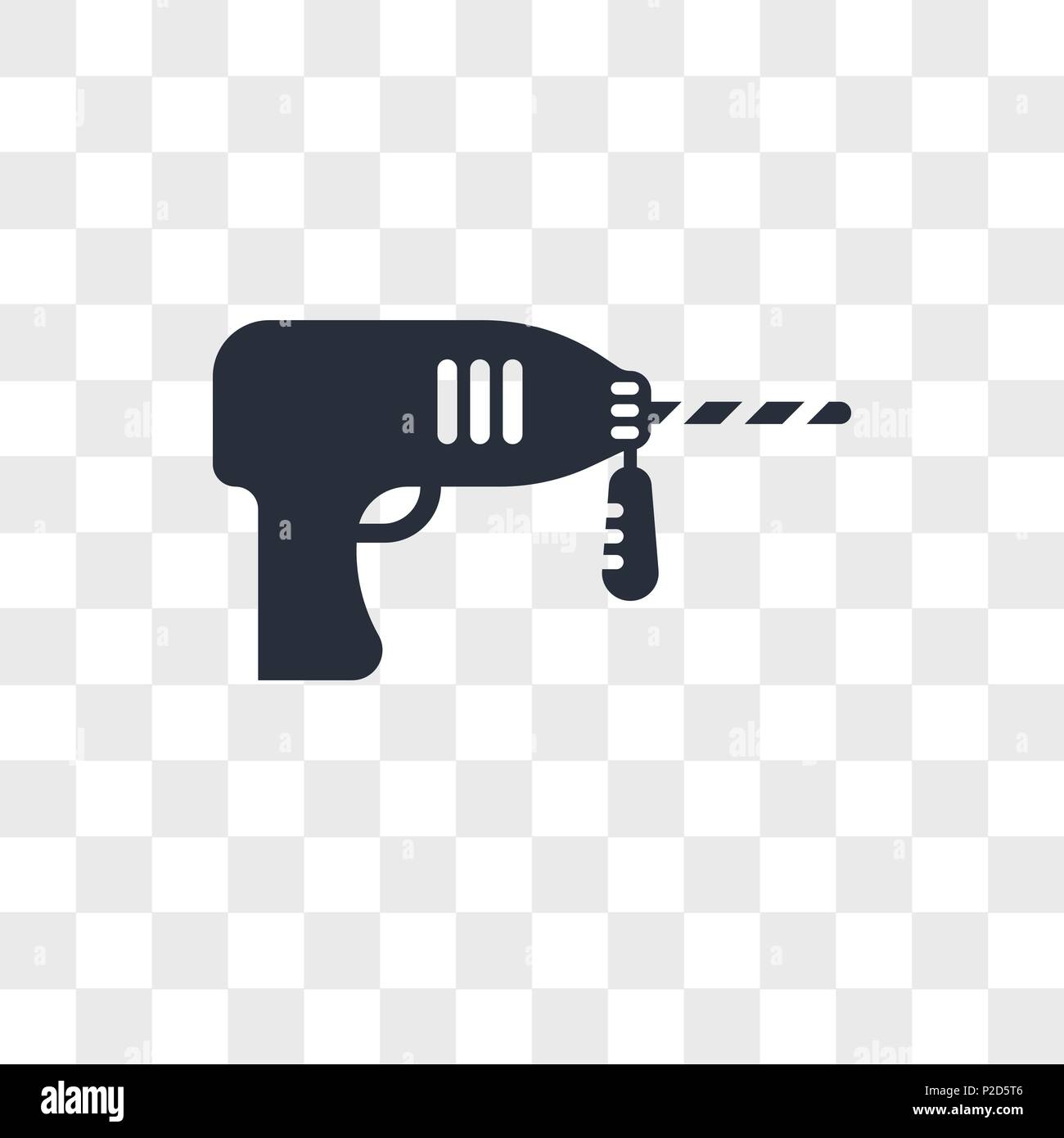 Driller vector icon isolated on transparent background, Driller logo concept Stock Vector