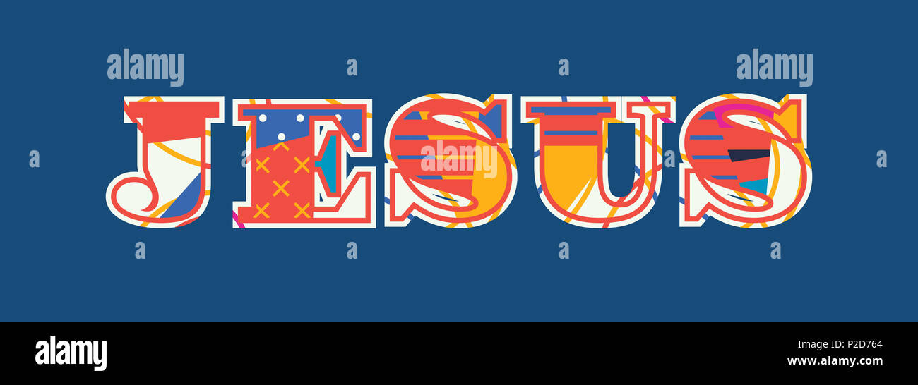 The Name JESUS Concept Written In Colorful Abstract Typography Stock the-name-jesus-concept-written-in-colorful-abstract-typography-stock