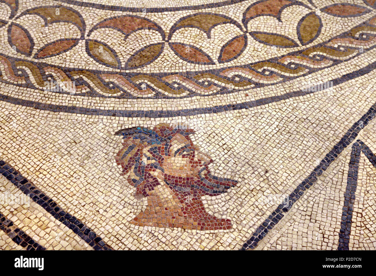 Mosaic on the floor, city museum , Museu Municipal, Faro, Algarve, Portugal Stock Photo