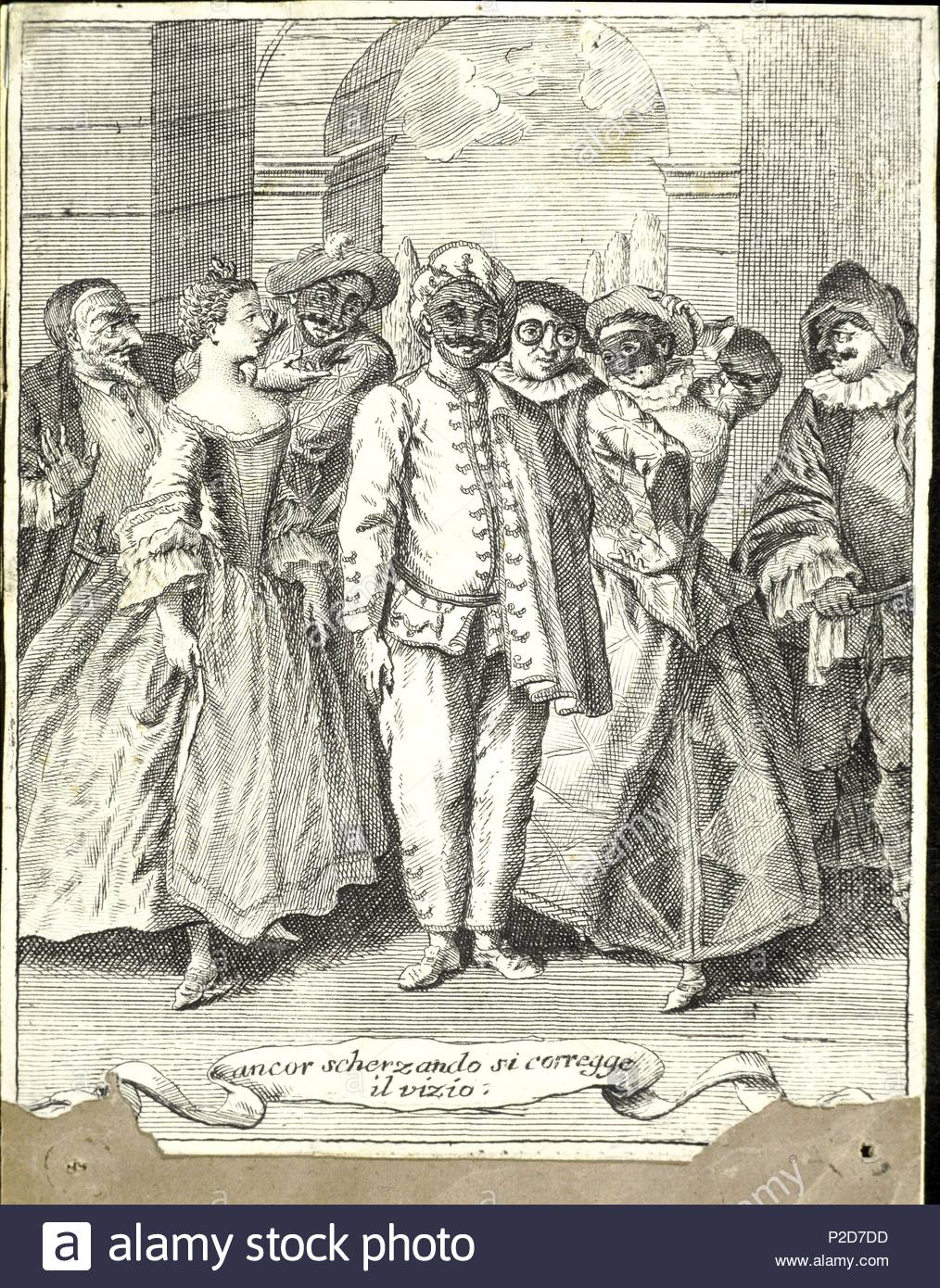 Publicity poster for Theatre San Samuele, Carnival in Venice. Etching; 1758. Location: Casa Goldoni, Venice, Italy.