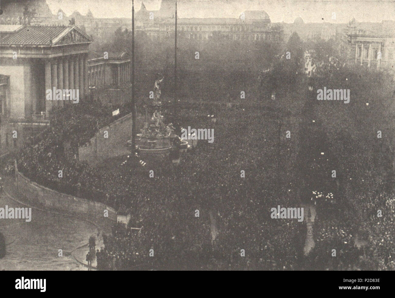 5 Ausrufung der Republik Deutschösterreich 1918 Parlamentsrampe Stock