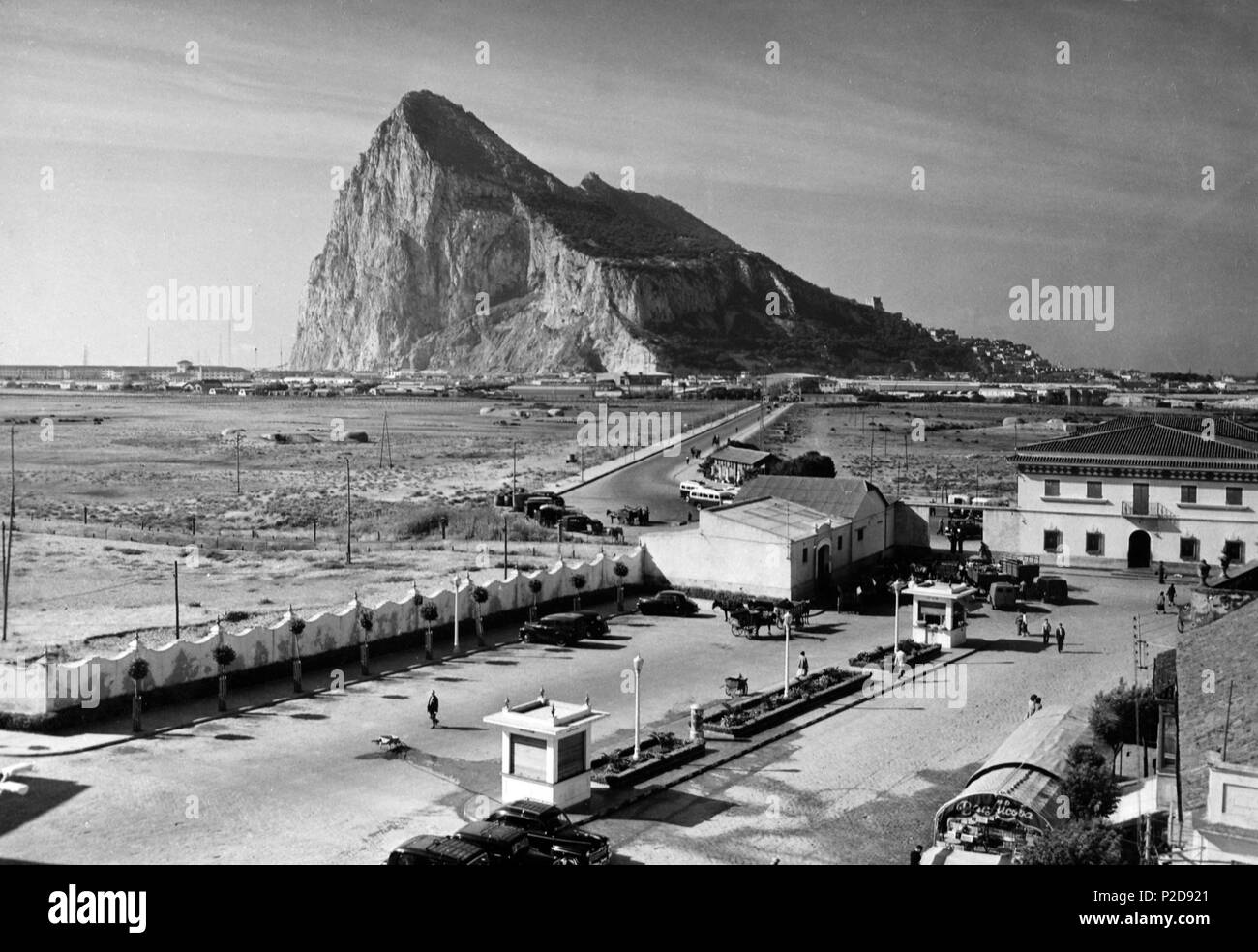 Peñón de Gibraltar. Años 50. Stock Photo
