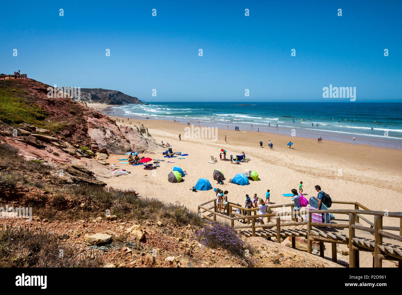 Beach, Praia da Amado, Costa Vicentina, Algarve, Portugal Stock Photo
