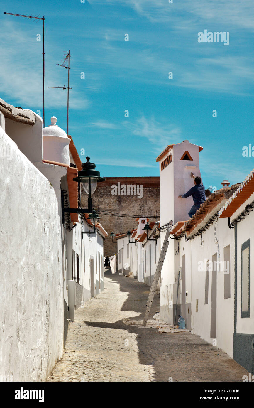 Old town, Serpa, Alentejo, Portugal Stock Photo
