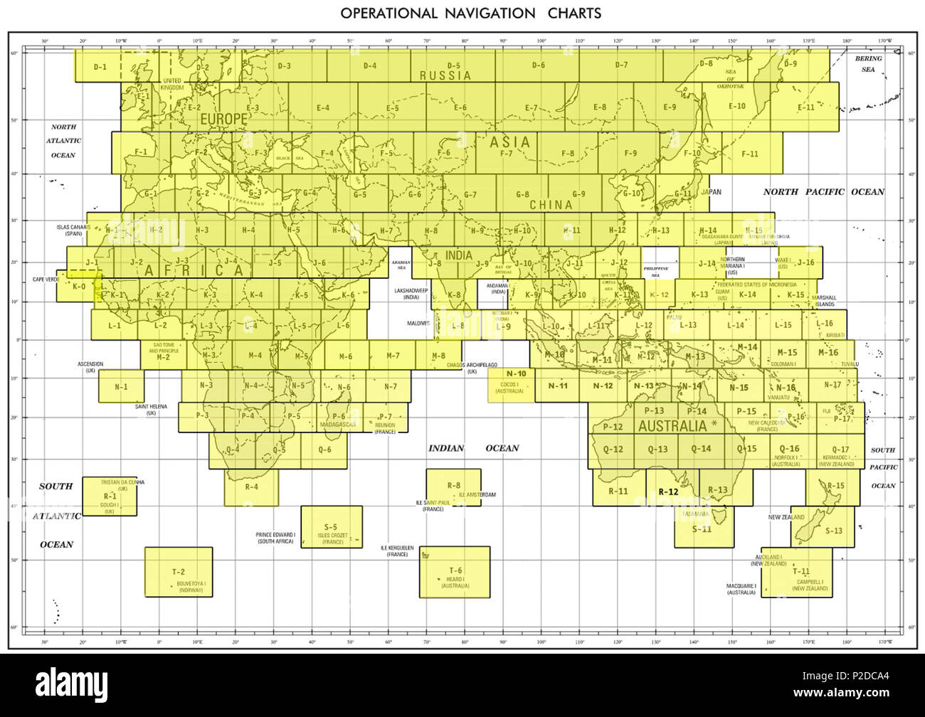 26 Index Operational Navigation Chart EuropeAsiaAfrica Stock Photo Alamy
