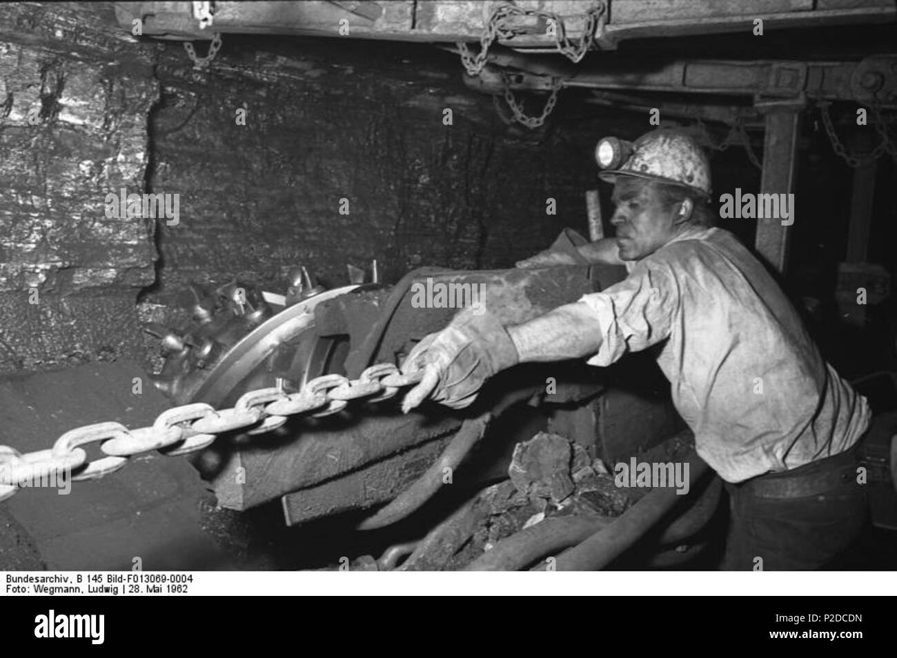 26 Italian Gastarbeiter Coal Mines Western Germany Stock Photo