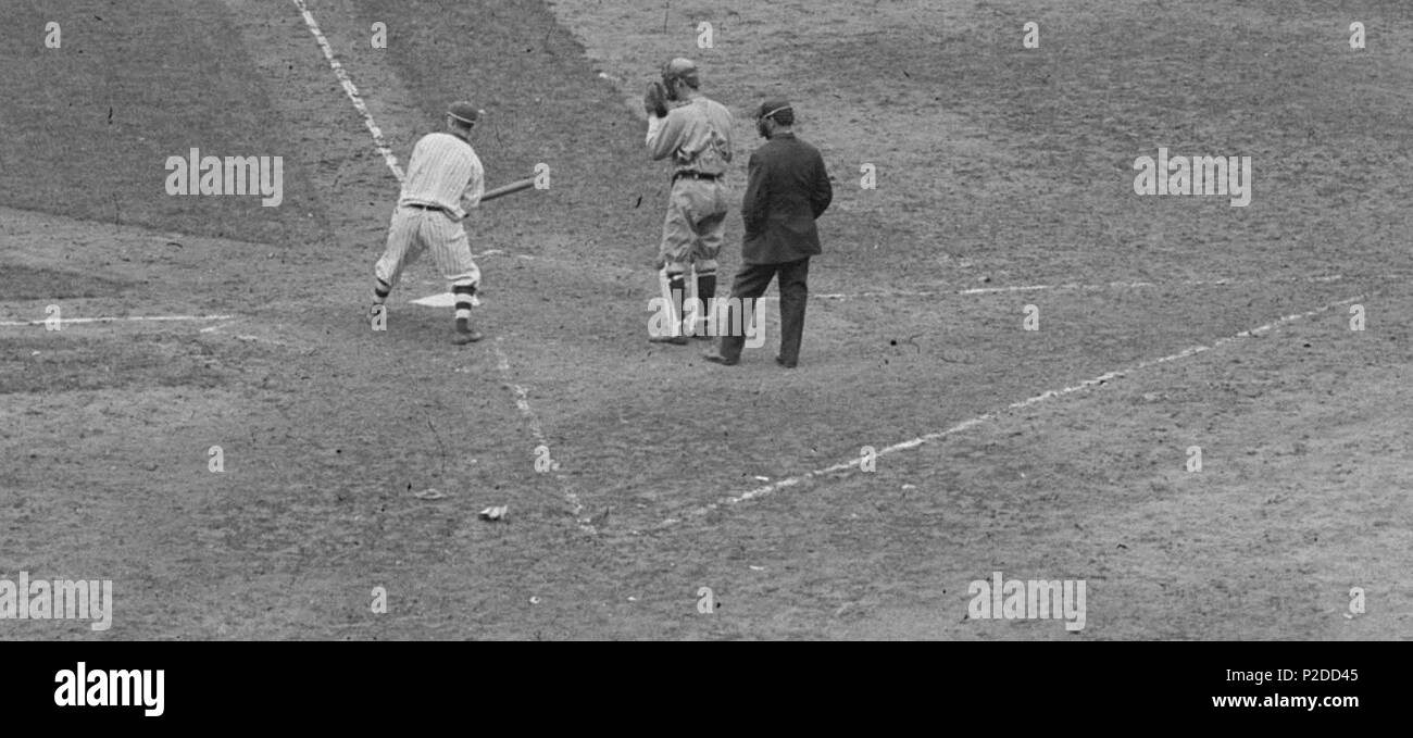 . English: This is a cropped version of :Ray Caldwell pitching in the first game at Ebbets Field, April 5, 1913. 5 April 1913. Bain News Service 44 Ray Caldwell pitching in the first game at Ebbets Field, April 5, 1913-cropped Stock Photo