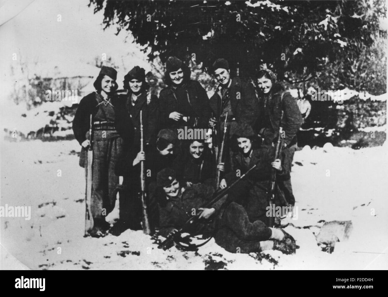 . Srpskohrvatski / ??????????????: Kosovske partizanke 1944. 1944. Unknown 29 Kosovske partizanke 1944 Stock Photo