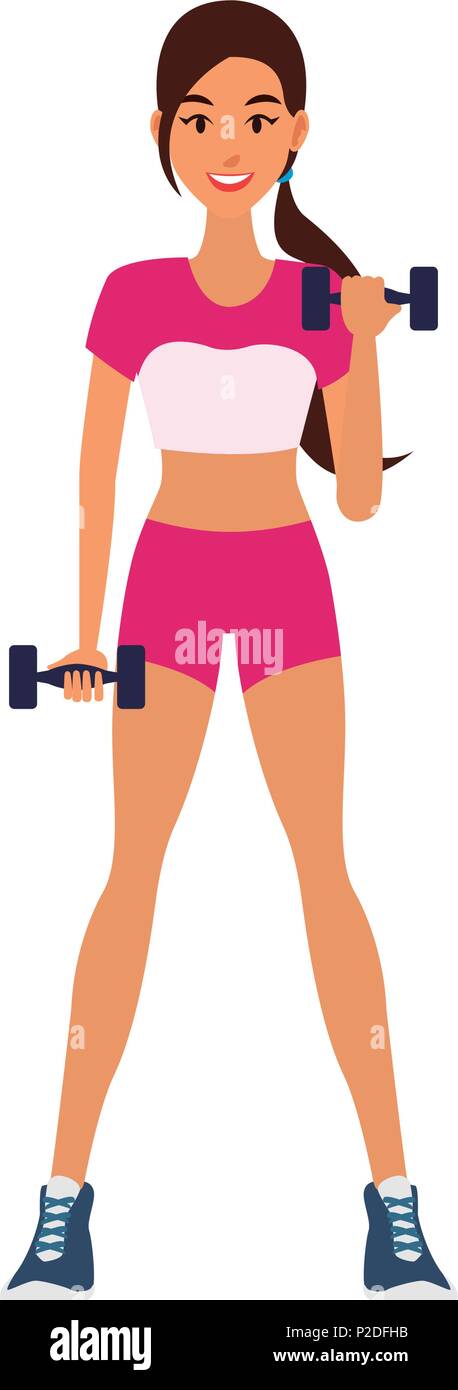 Fitness woman cartoon Stock Vector Image & Art - Alamy