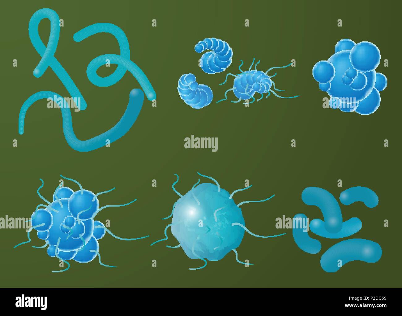 Disease Causing Microbes Stock Vector Images Alamy