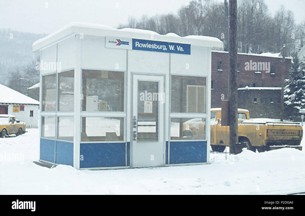 . English 'Amshack' at Rowlesburg station in Janaury 1977 . Taken on 9