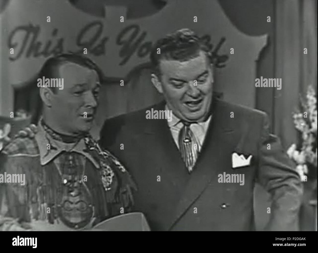 . English: Roy Rogers while appearing in the TV show This Is Your Life Deutsch: Roy Rogers während eines Auftrittes in der Fernsehshow This Is Your Life . Unknown date. Unknown 49 RoyRogers2 Stock Photo
