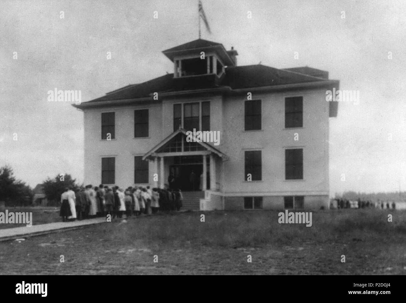 . English: Beaverton School. Historical images of Beaverton, Oregon. . Unknown photographer 7 Beaverton School (Beaverton, Oregon Historical Photo Gallery) (78) Stock Photo