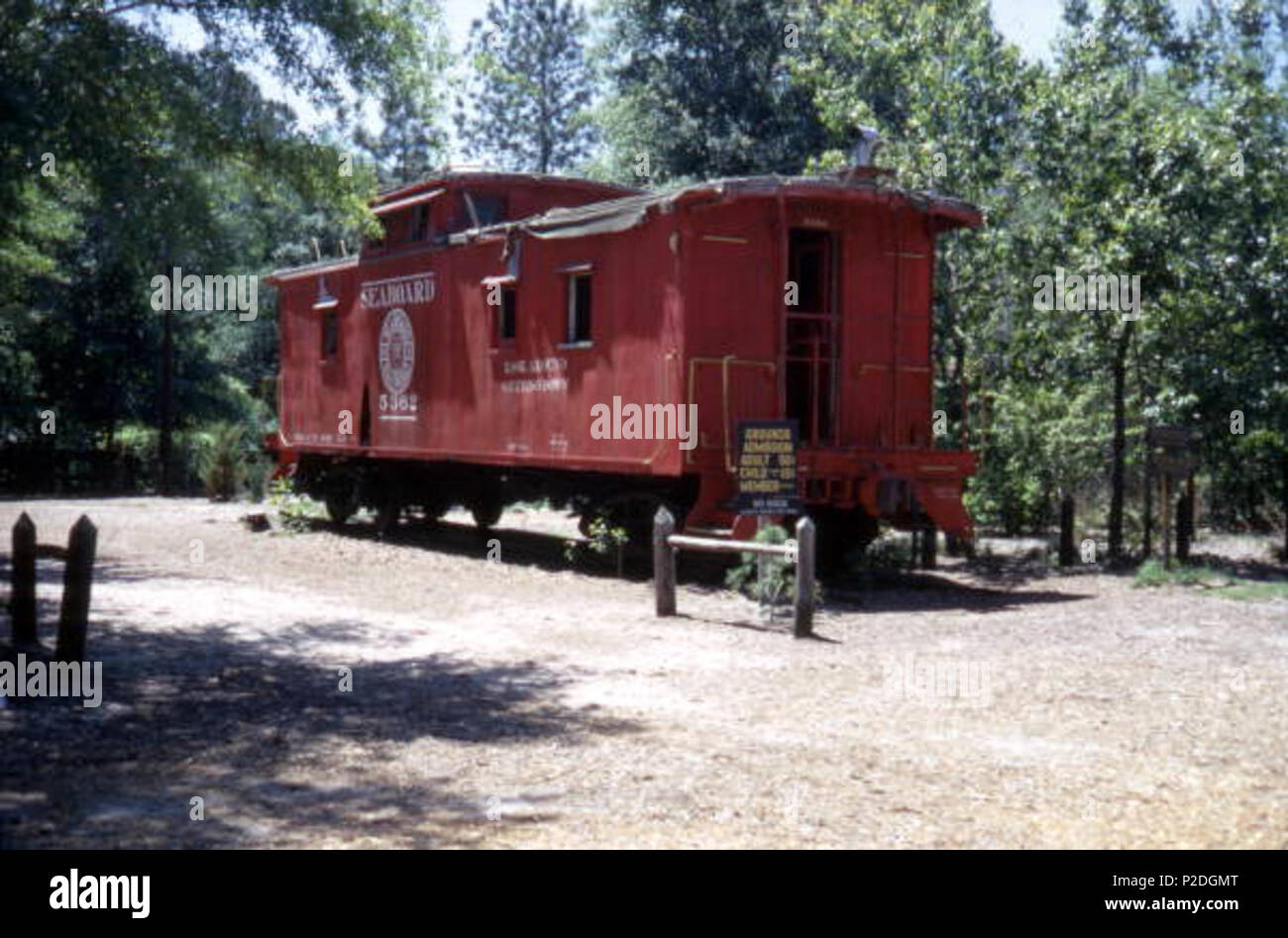 . Local call number: COM03443 Title: Seaboard Railroad caboose at the Tallahassee Jr. Museum Date: April 1972 Physical descrip: 1 slide; col. Series Title: Department of Commerce collection Repository: State Library and Archives of Florida, 500 S. Bronough St., Tallahassee, FL 32399-0250 USA. Contact: 850.245.6700. Archives@dos.state.fl.us Persistent URL: <a href='http://www.floridamemory.com/items/show/93993' rel='nofollow'>www.floridamemory.com/items/show/93993</a> . 1 April 1972, 00:00:00. Florida Memory 51 Seaboard Railroad caboose at the Tallahassee Jr. Museum Stock Photo