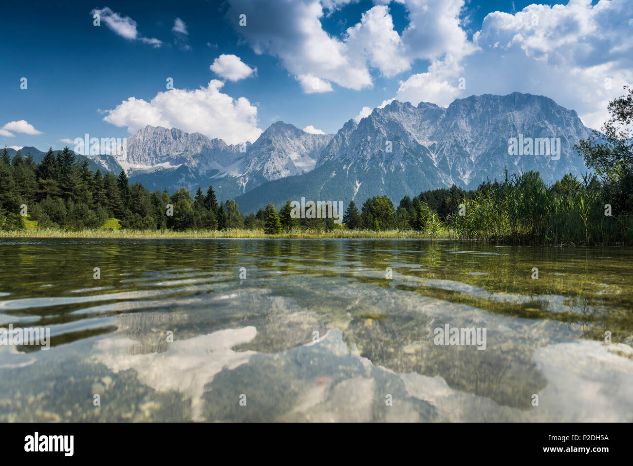 Luttensee, near Mittenwald, Upper Bavaria, Bavaria, Germany Stock Photo