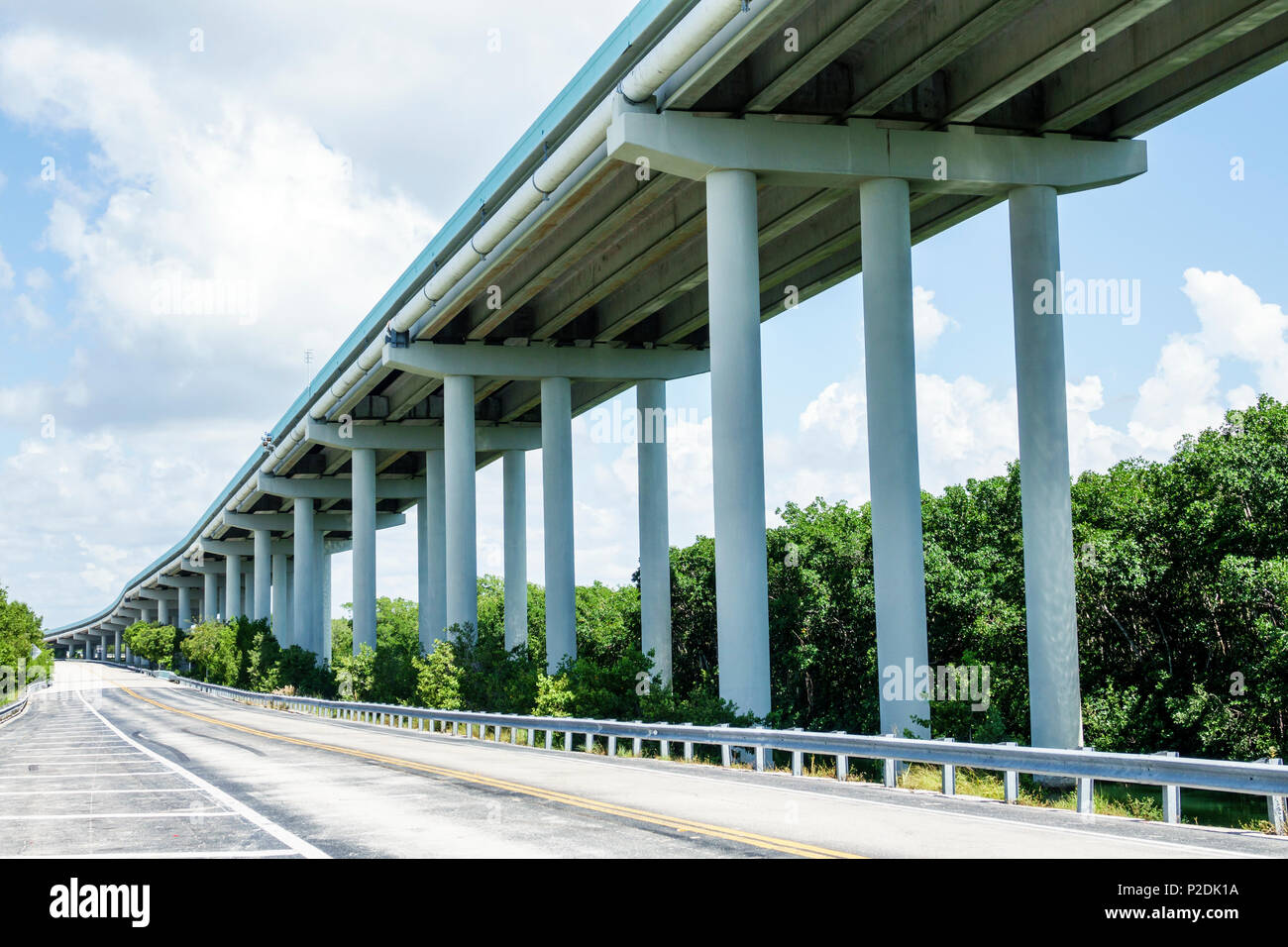 Florida Upper Key Largo Florida Keys,Overseas Highway,US1,Jewfish Creek Bridge,beam bridges,FL170818007 Stock Photo