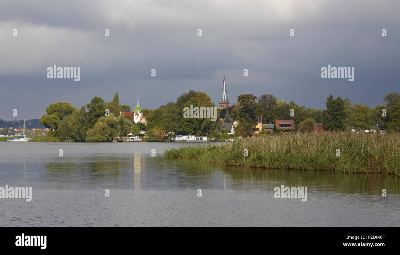 View towards Geltow, Havel, Brandenburg, Germany, Europe Stock Photo