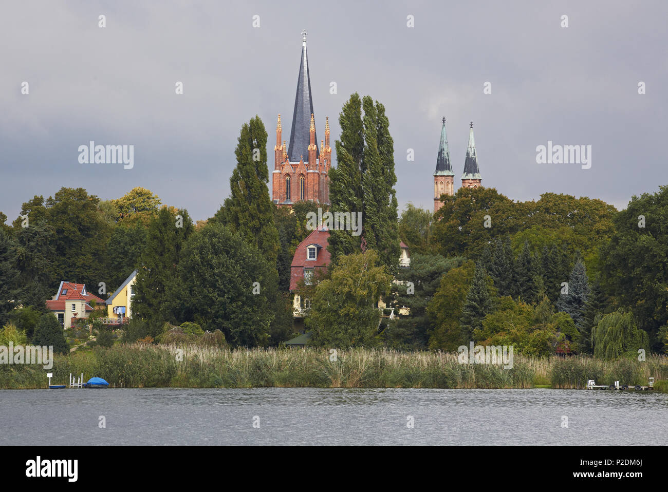 View towards Werder, Havel, Brandenburg, Germany, Europe Stock Photo