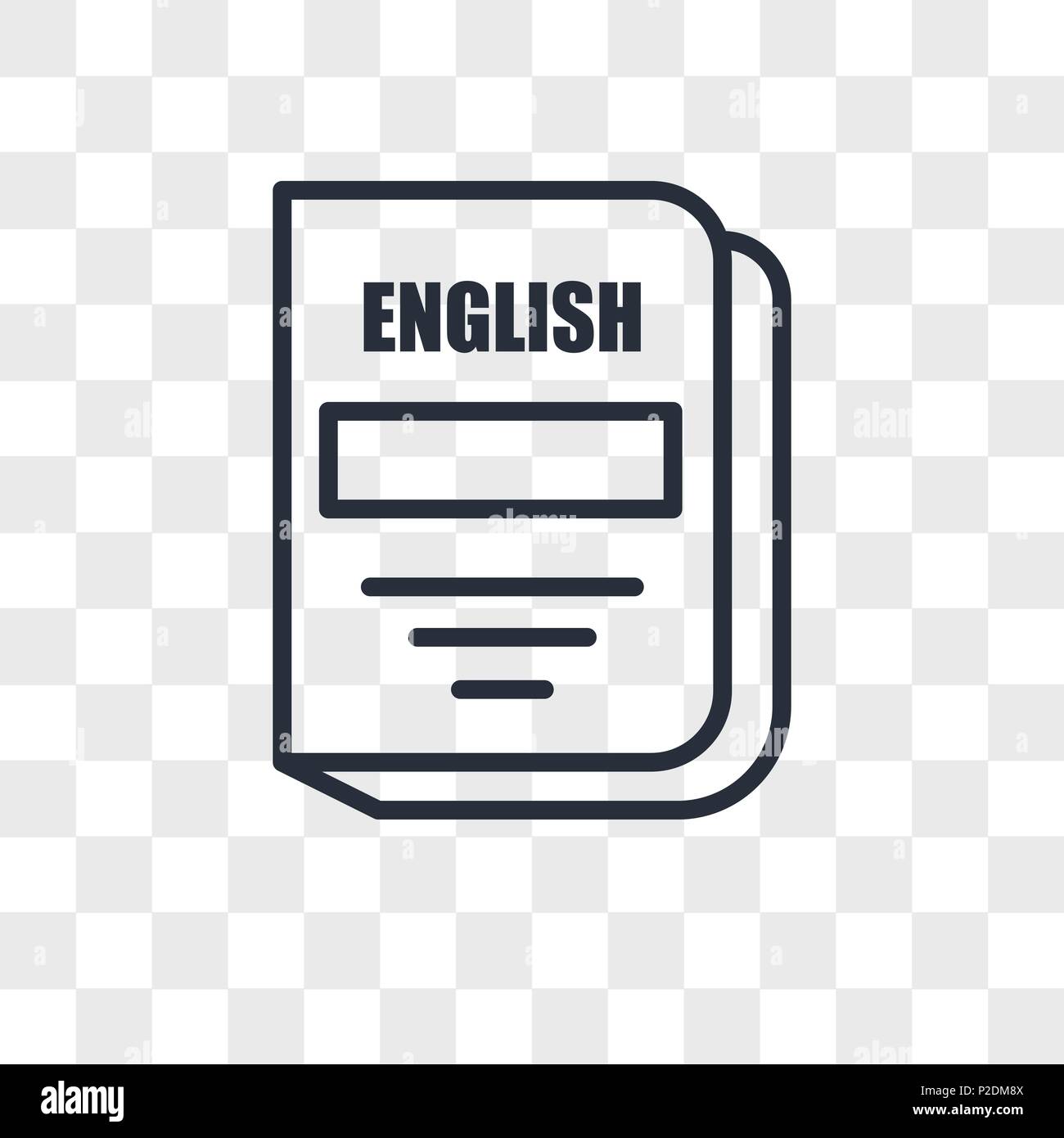 English Subject Vector Icon Isolated On Transparent Background English