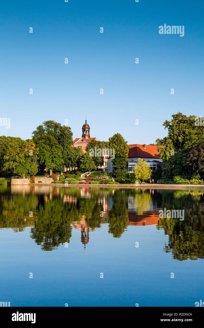 Eutin Castle and lake, Grosser Eutiner See, Eutin, Holstein Switzerland, Ostholstein, Schleswig-Holstein, Germany Stock Photo