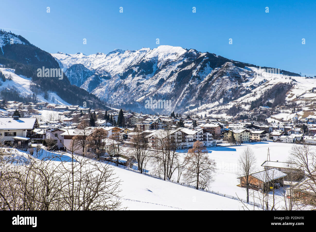 view to Kaprun and the Kitzsteinhorn, Salzburger Land, Austria, Europe  Stock Photo - Alamy