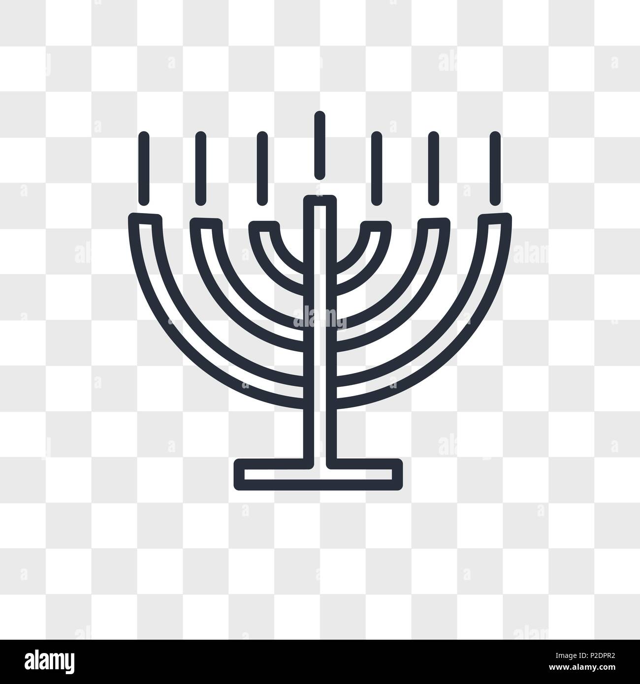 Big Menorah vector icon isolated on transparent background, Big Menorah