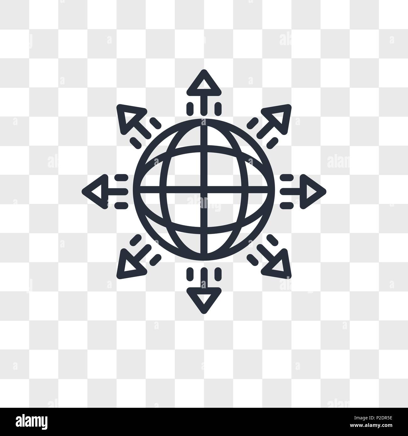 global expansion vector icon isolated on transparent background, global ...